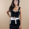 Black skirt and vest set