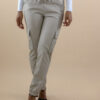 Beige cargo faux leather trousers