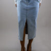 Light blue denim skirt