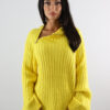 yellow sweater collar neck