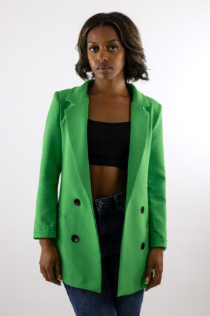 Green 3/4 sleeves blazer