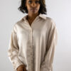 Beige satin shirt