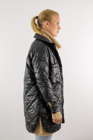 Black quilted jacket