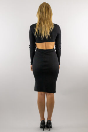 Black skirt and long sleeve top set